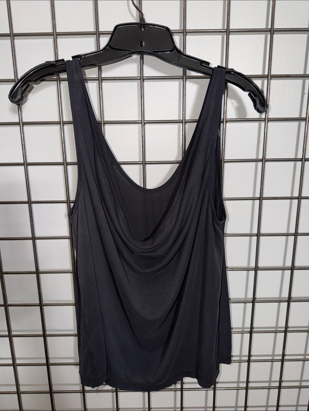Free People Charcoal Scoop Neck Tank with cowl back - Picture 3 of 4